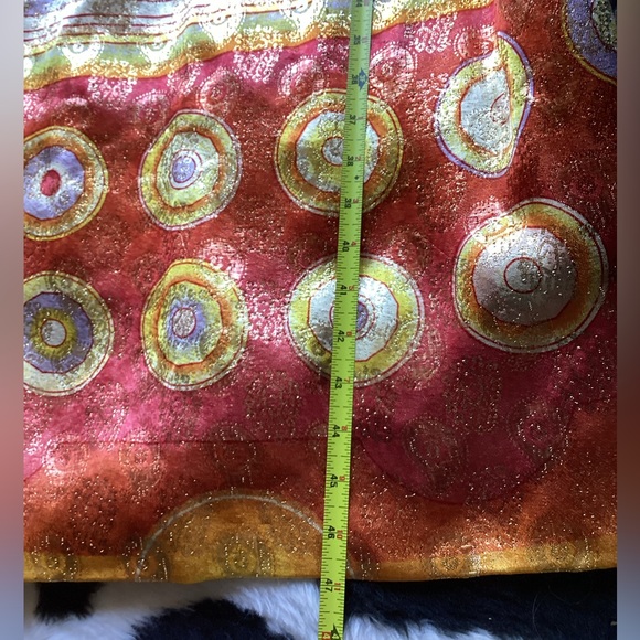 Vintage 1960s Elinor Simmons for Malcolm Starr Metallic Long Sleeve Dres… - Picture 14 of 16